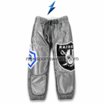 NSW NEW SPORTS WEAR silver-grey American football jersey with royal-blue sleeves, V-neck trim and front number placement