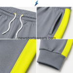 NSW New Sports Wear grey track pants waistband, white drawcord and side-pocket detail