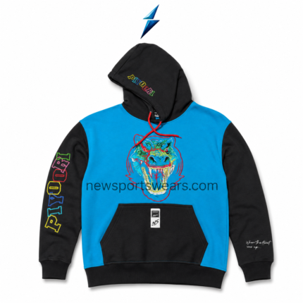 NSW OEM hoodie manufacturer blue and black graphic pullover front view