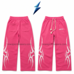 NSW pink Sweatpants with white tribal graphics by NEW SPORTS WEAR