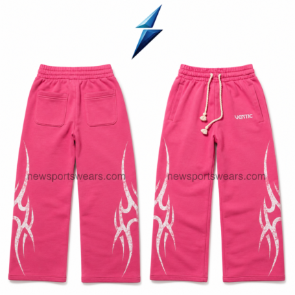NSW pink Sweatpants with white tribal graphics by NEW SPORTS WEAR