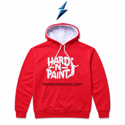 NSW Hoodie for Men in vivid red with white basketball chest graphic