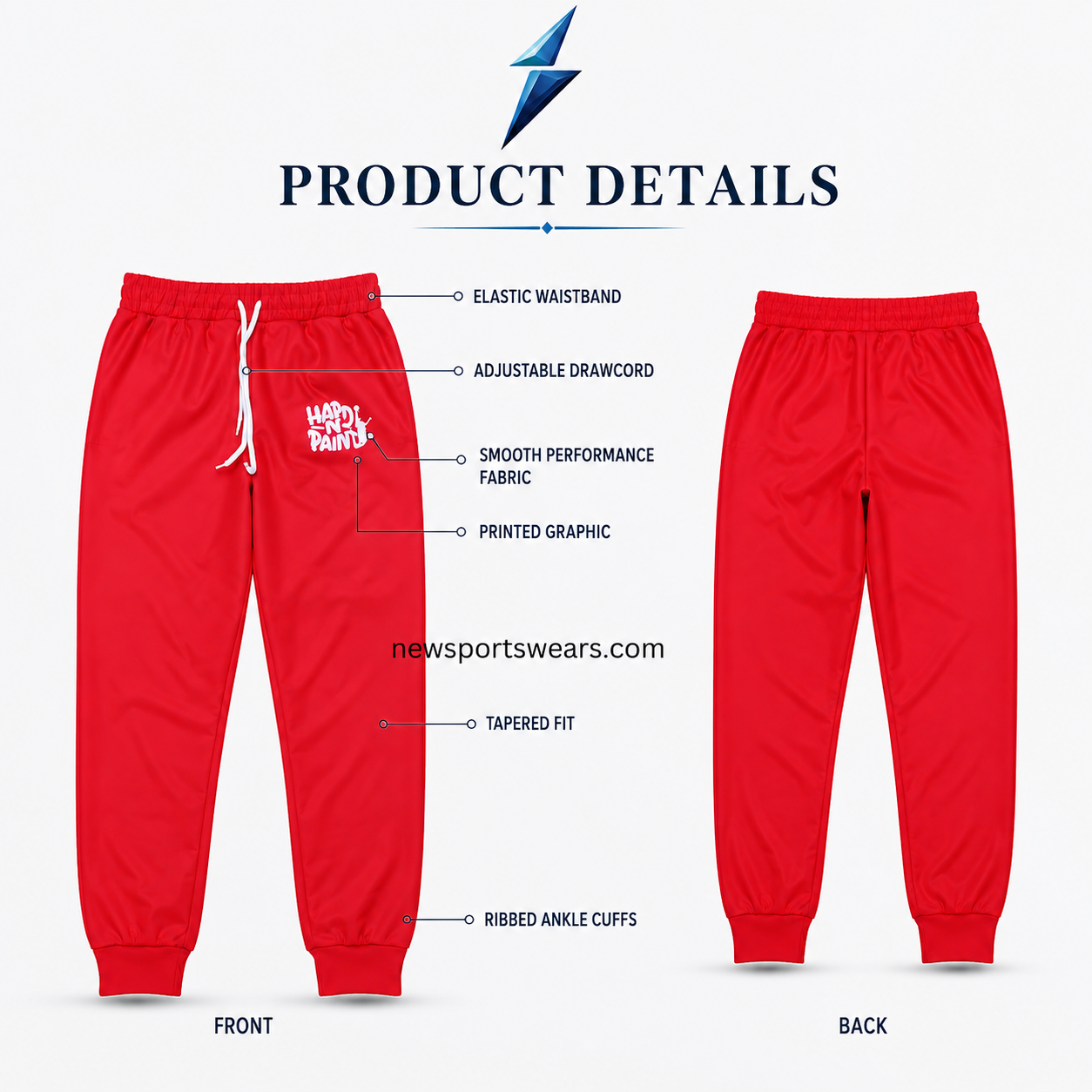 nsw-red-jogger-pants-waistband-detail Men’s Jogger Pants NSW red jogger pants elastic waistband and white adjustable drawcord detail