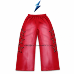 NSW Rhinestone tracksuit in red and pink ombré with studded hoodie and star trousers by NEW SPORTS WEAR