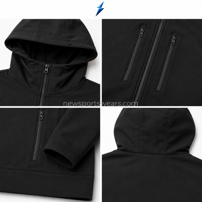 New Sports Wear Softshell Jacket with clean black back design