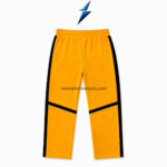 NSW Track Pants for Men in golden yellow with black leg stripes, drawcord waist and circular thigh logo