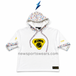 NSW white matching shorts with multicolor trimmed side pockets and drawstring waist