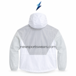 NSW New Sports Wear Windbreaker Jacket back view with grey yoke and white lower panel