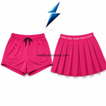 NSW Women’s Tennis Outfit pink shorts with black drawcord and pockets