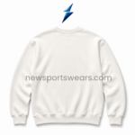 NSW sweatshirt manufacturer off-white crewneck showing plain back and ribbed stitching