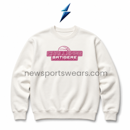 NSW sweatshirt manufacturer off-white crewneck with magenta basketball chest print