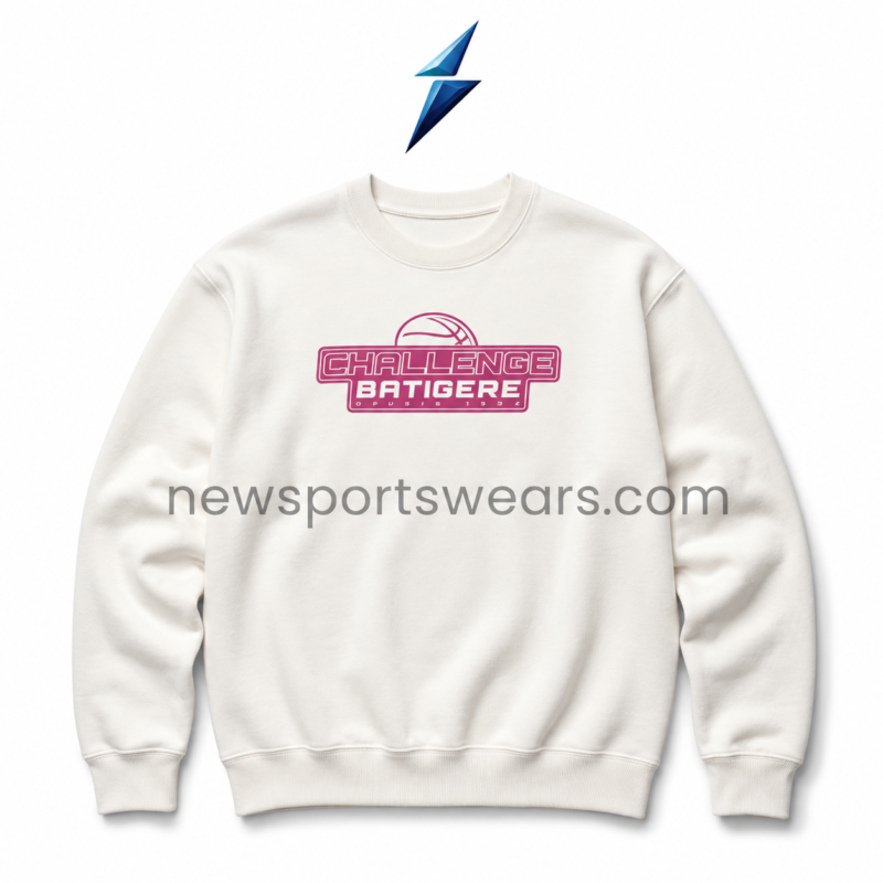 NSW sweatshirt manufacturer off-white crewneck with magenta basketball chest print