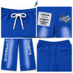 NSW New Sports Wear royal-blue sweatpants back view with welt pockets and white fade detailing